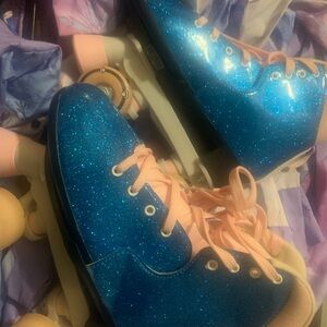 Bubblegum Purple and Pink Glitter Roller Skates